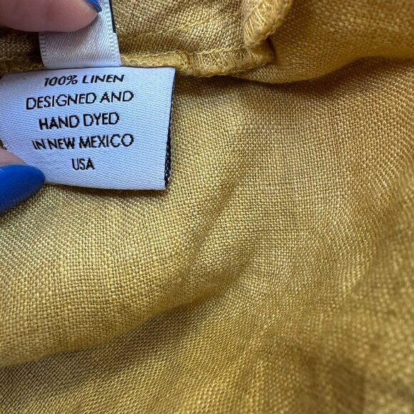 Homefrocks Linen Dress Mini Yellow Small 100% Linen - Picture 7 of 9